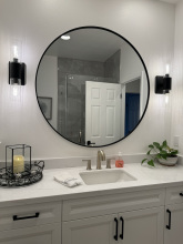 2 A renovated and stylish bathroom interior.