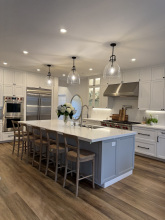 1 A beautifully designed modern kitchen interior.